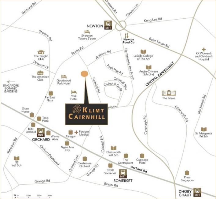 Klimt-cairnhill-location-map